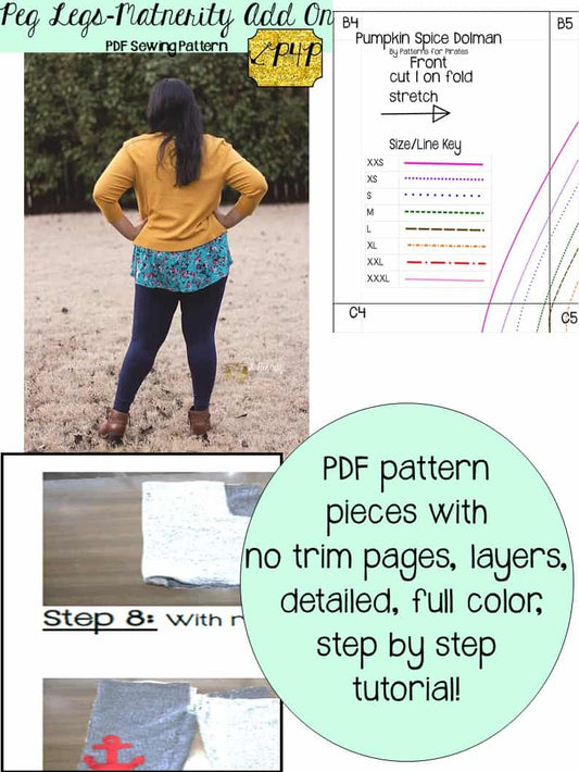 Peg Legs- Maternity Add On