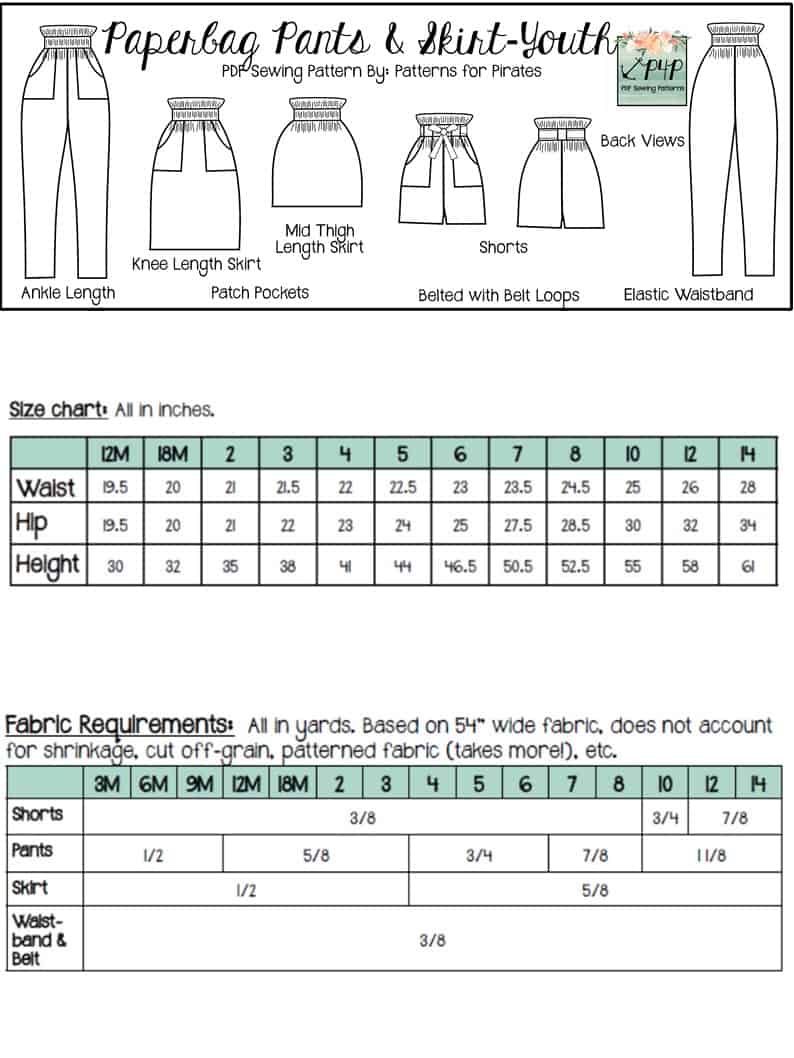 Paperbag Pants & Skirt- Youth