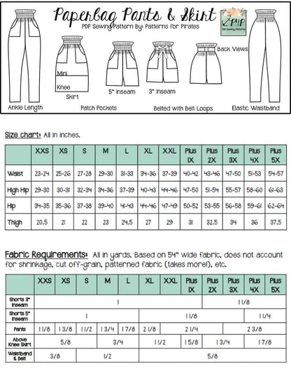 Paperbag Pants & Skirt- Bundle