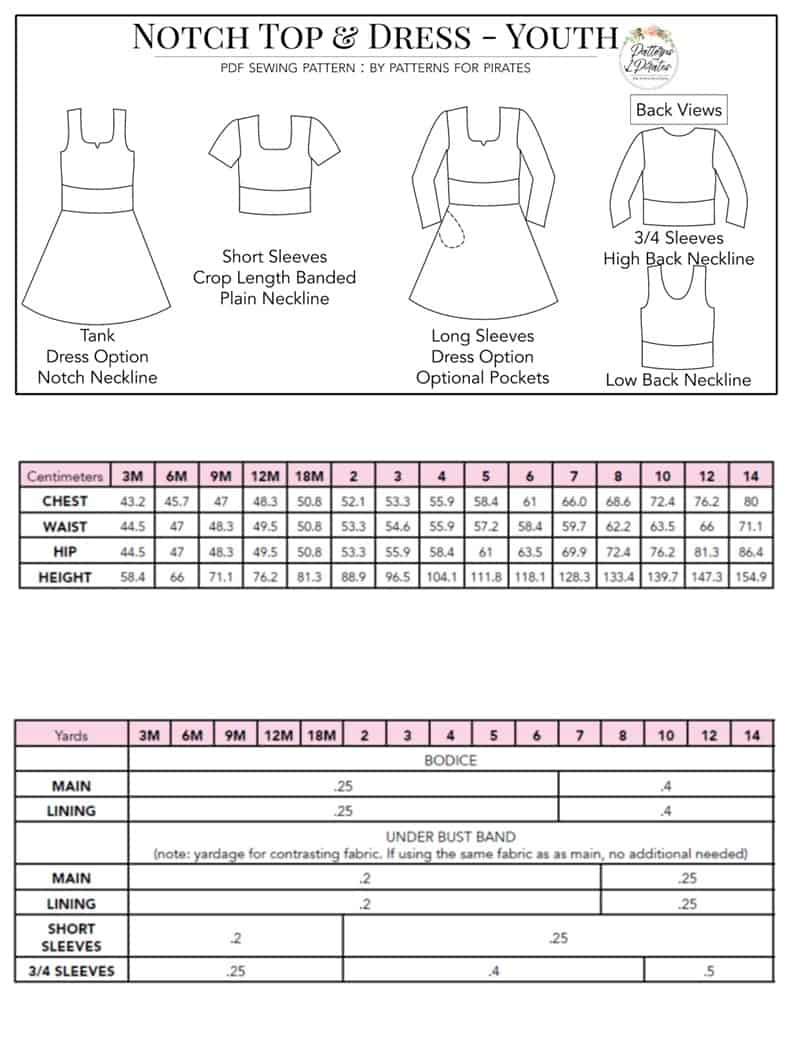 Notch Top & Dress - Youth