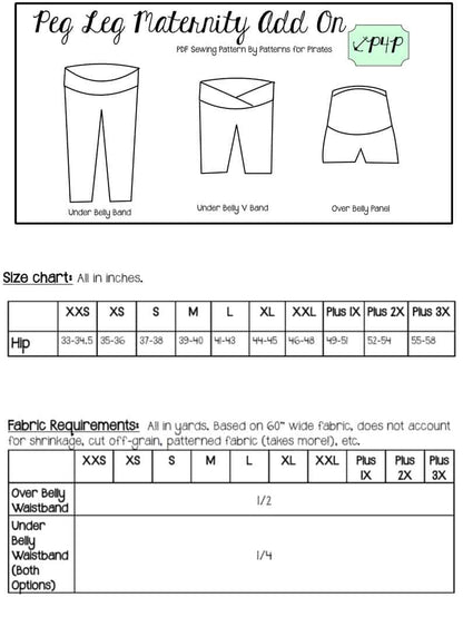Peg Legs- Maternity Add On