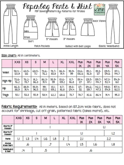 Paperbag Pants & Skirt- Bundle
