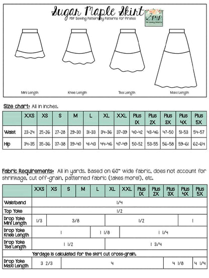 Sugar Maple Skirt- Bundle