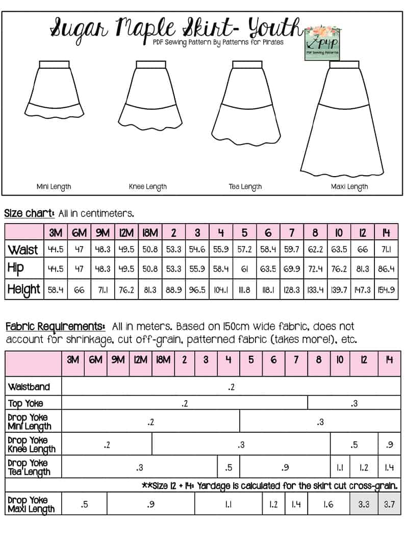 Sugar Maple Skirt- Bundle
