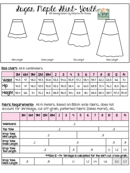 Sugar Maple Skirt- Youth