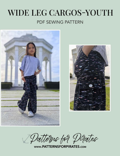 Wide Leg Cargos- Youth