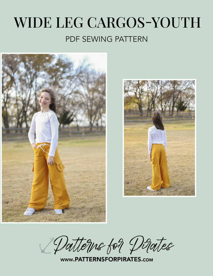 Wide Leg Cargos- Youth