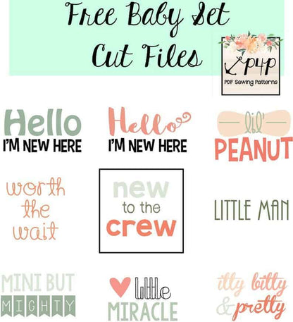 Free Baby Set Cut Files