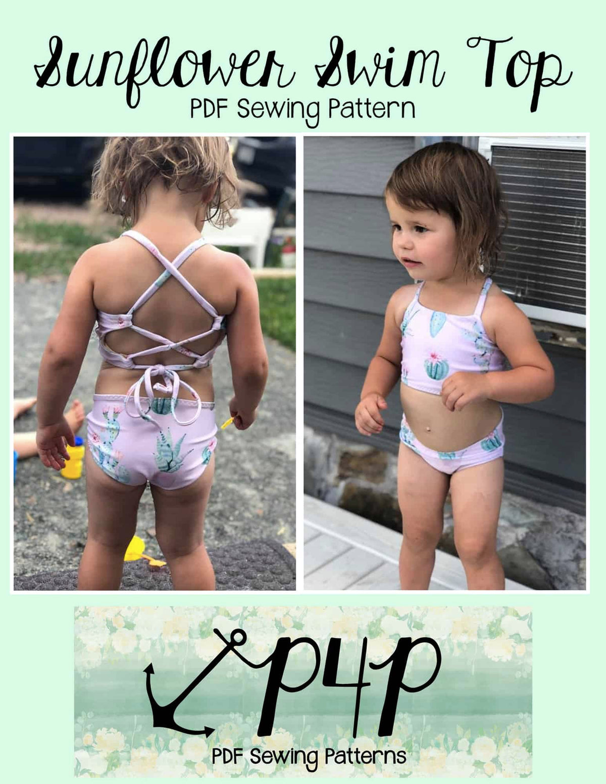 Sunflower Swim Top- Youth