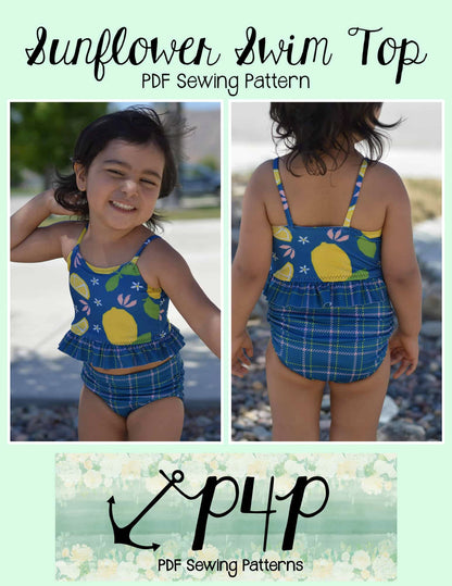 Sunflower Swim Top- Youth