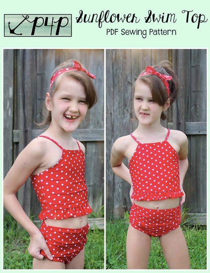 Sunflower Swim Top- Youth