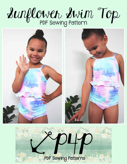 Sunflower Swim Top- Youth