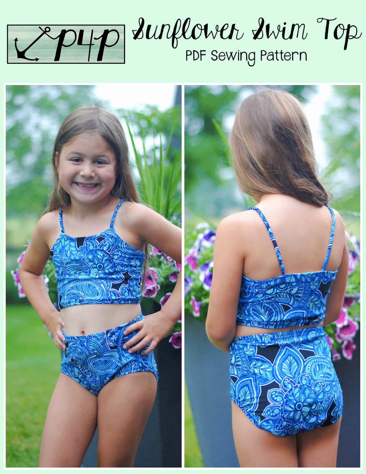 Sunflower Swim Top- Youth
