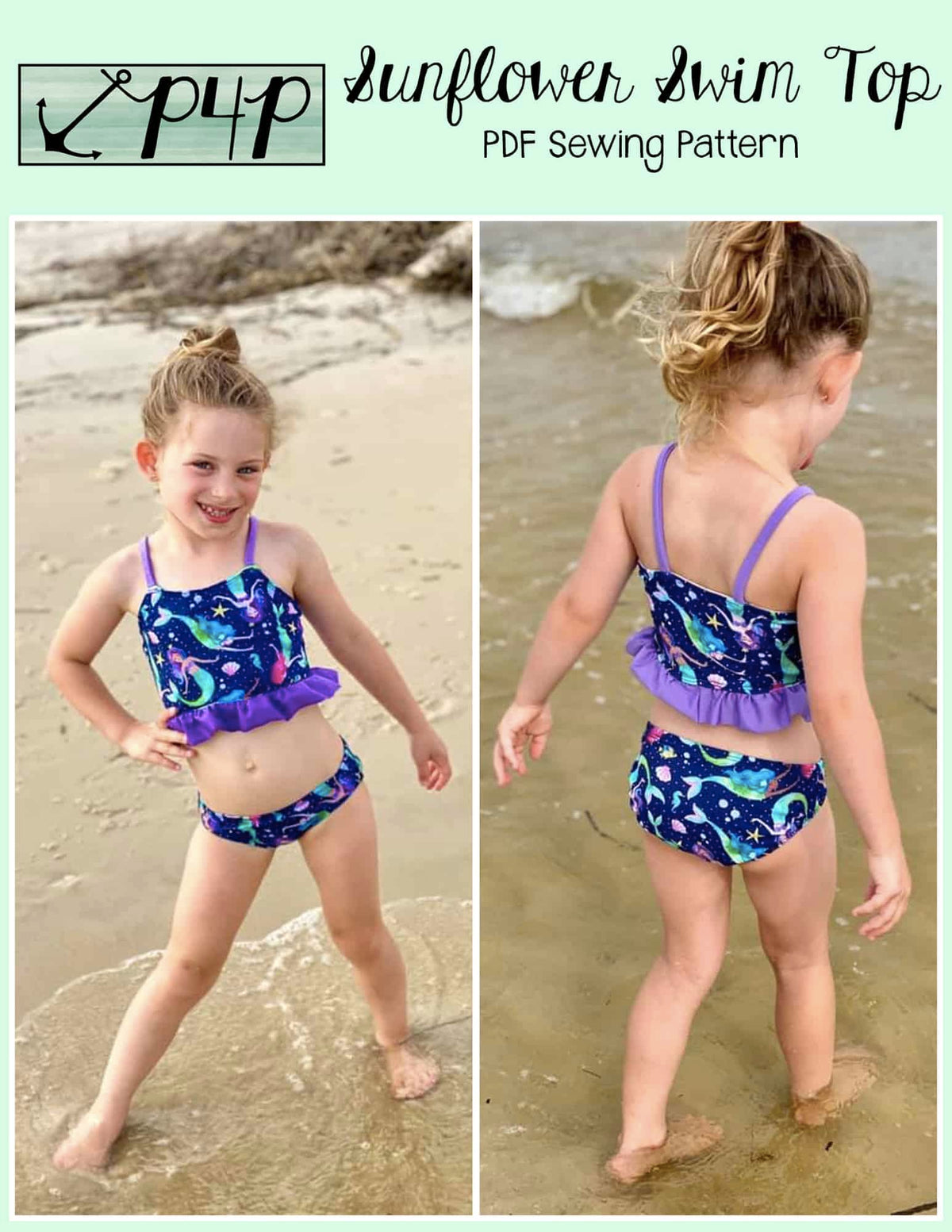 Sunflower Swim Top- Youth