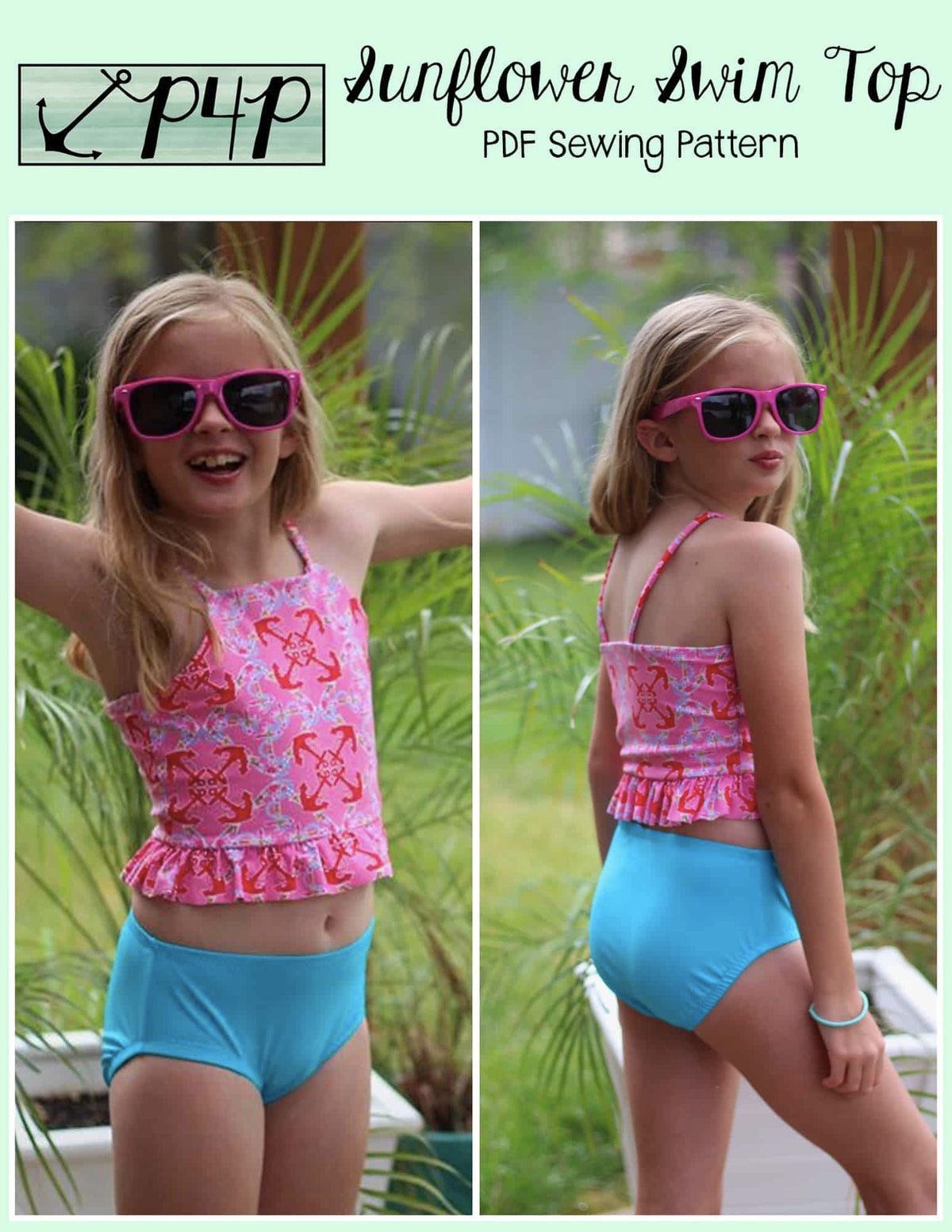 Sunflower Swim Top- Youth