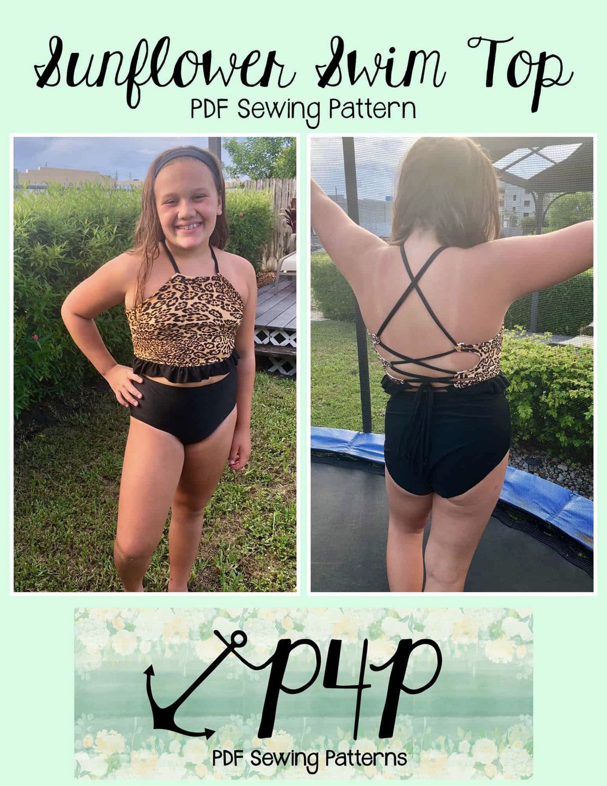 Sunflower Swim Top- Youth