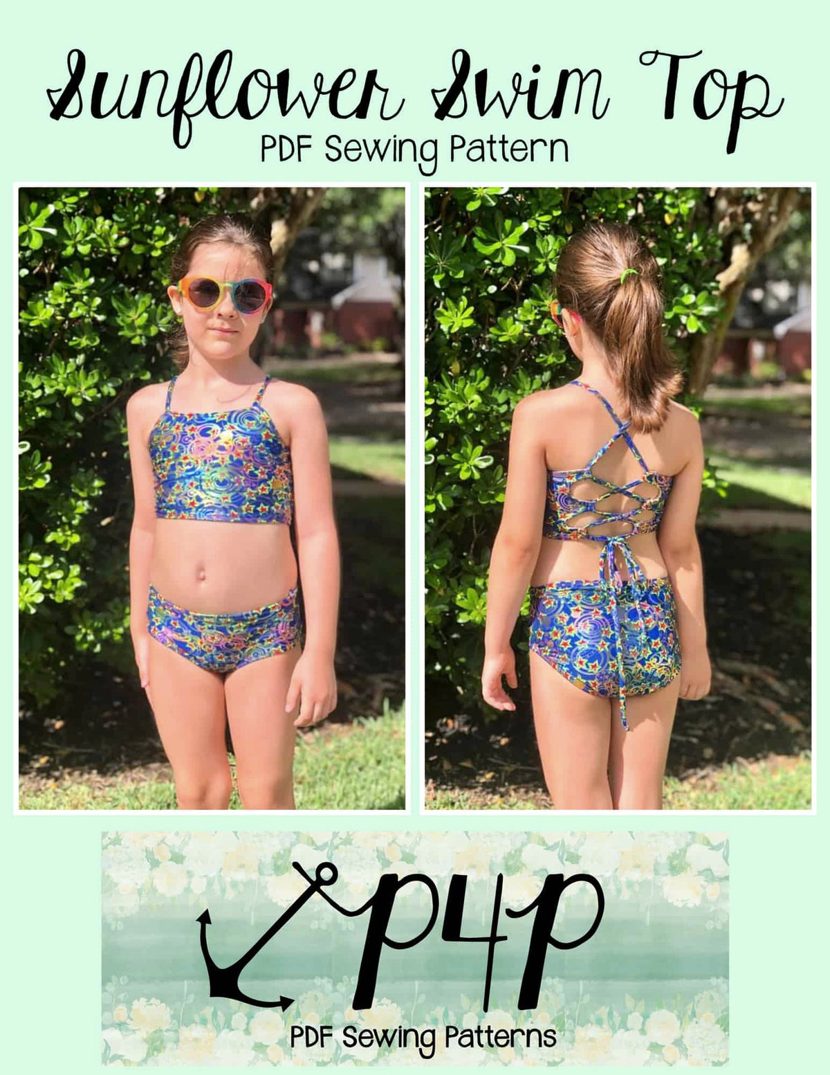 Sunflower Swim Top- Youth