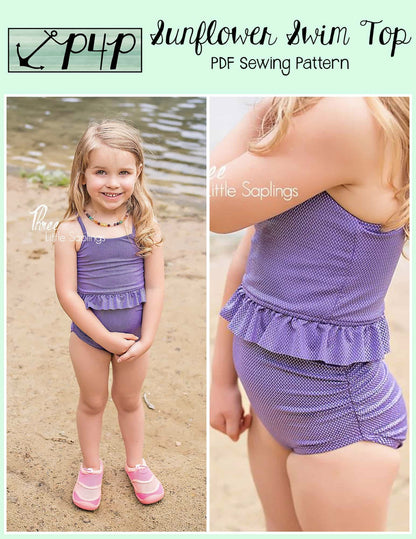 Sunflower Swim Top- Youth