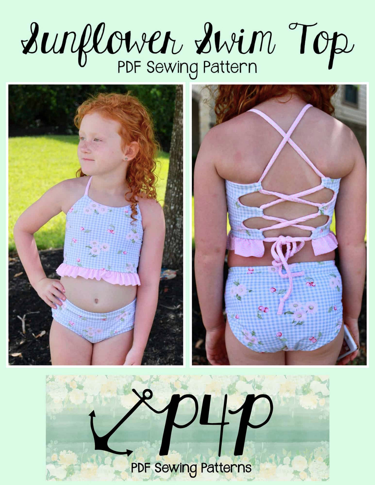 Sunflower Swim Top- Youth