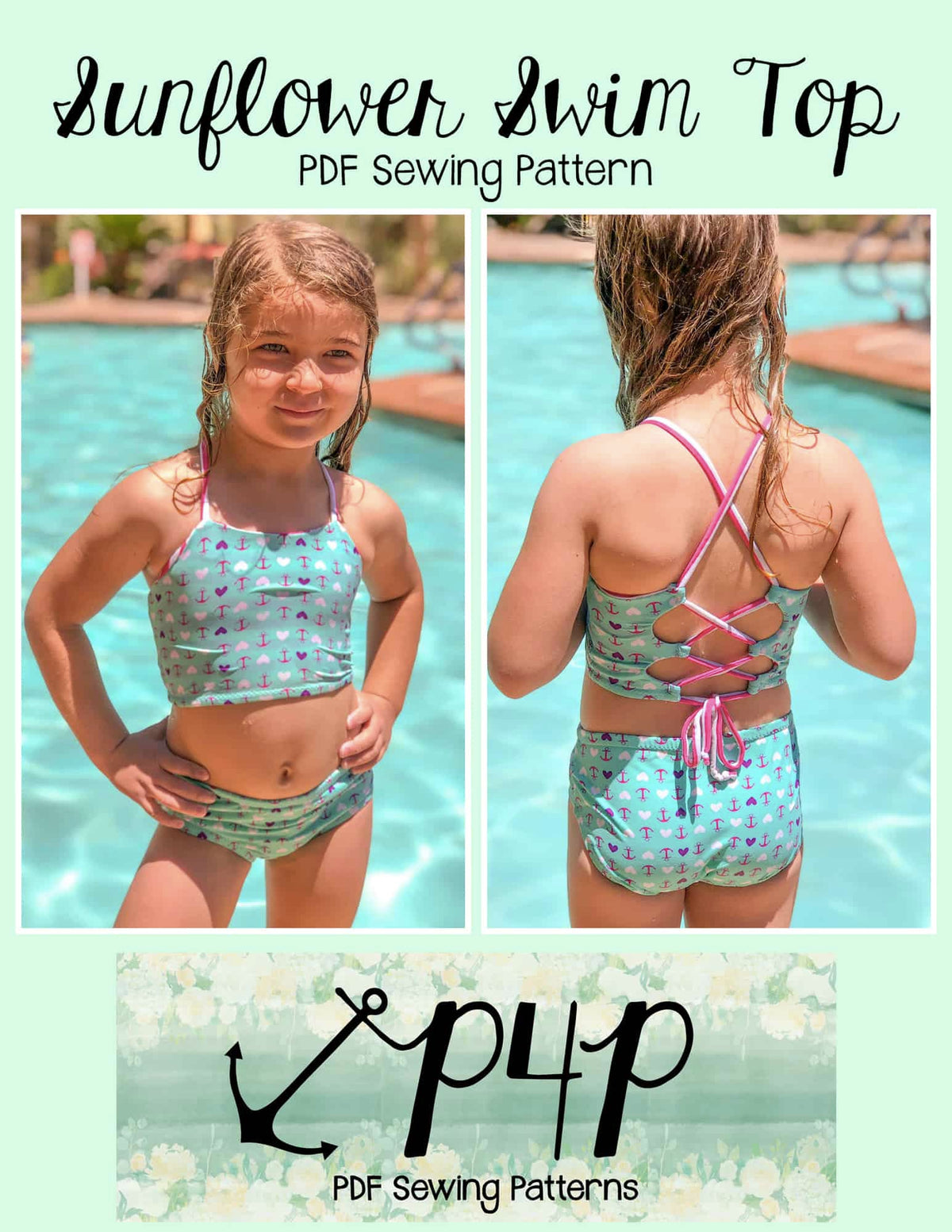 Sunflower Swim Top- Youth