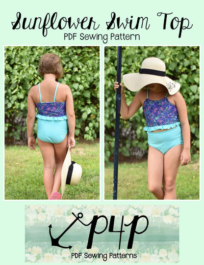 Sunflower Swim Top- Youth