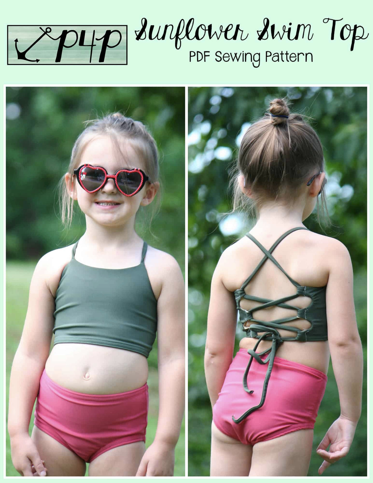 Sunflower Swim Top- Youth