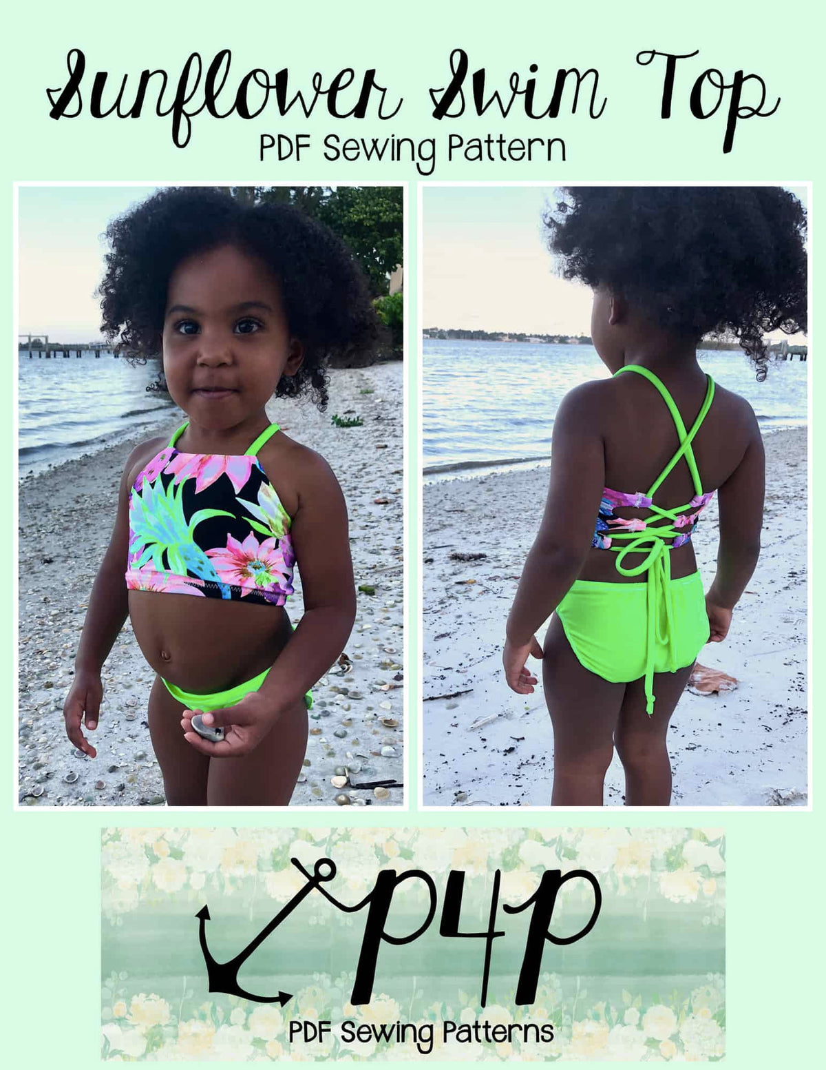 Sunflower Swim Top- Youth