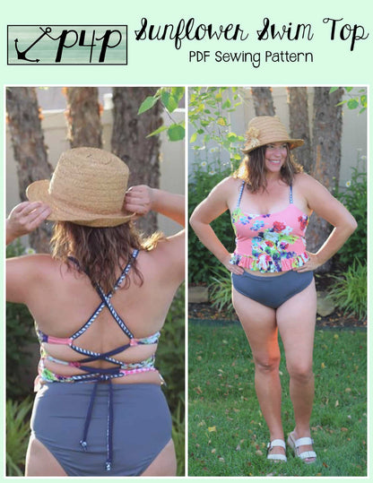 Sunflower Swim Top