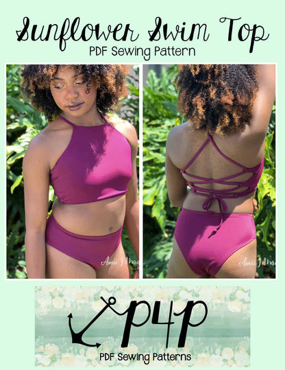 Sunflower Swim Top