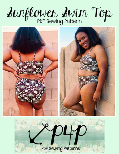Sunflower Swim Top