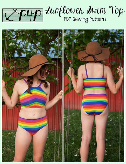 Sunflower Swim Top