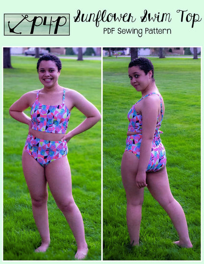 Sunflower Swim Top
