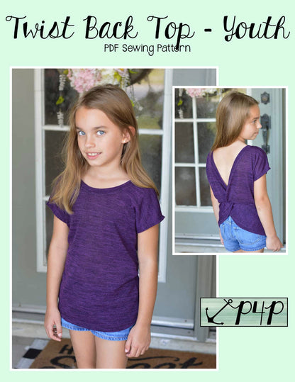 Twist Back Top- Youth