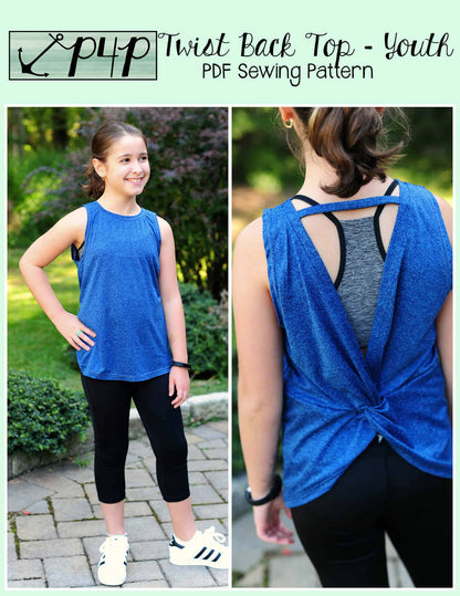 Twist Back Top- Youth
