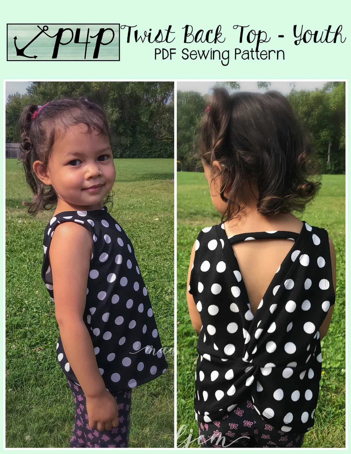 Twist Back Top- Youth