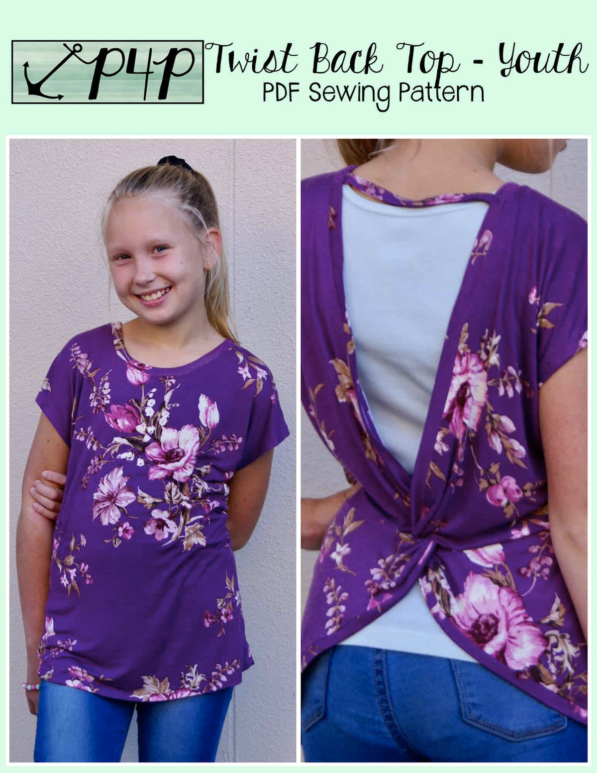 Twist Back Top- Youth