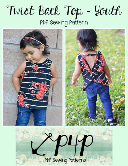 Twist Back Top- Youth