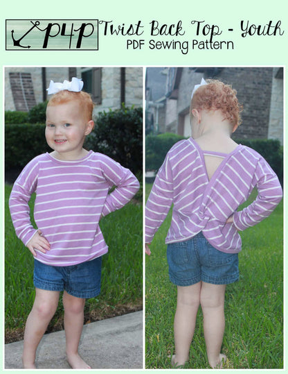 Twist Back Top- Youth