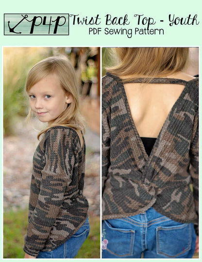 Twist Back Top- Youth