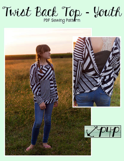Twist Back Top- Youth