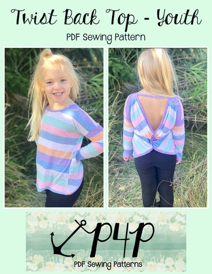Twist Back Top- Youth