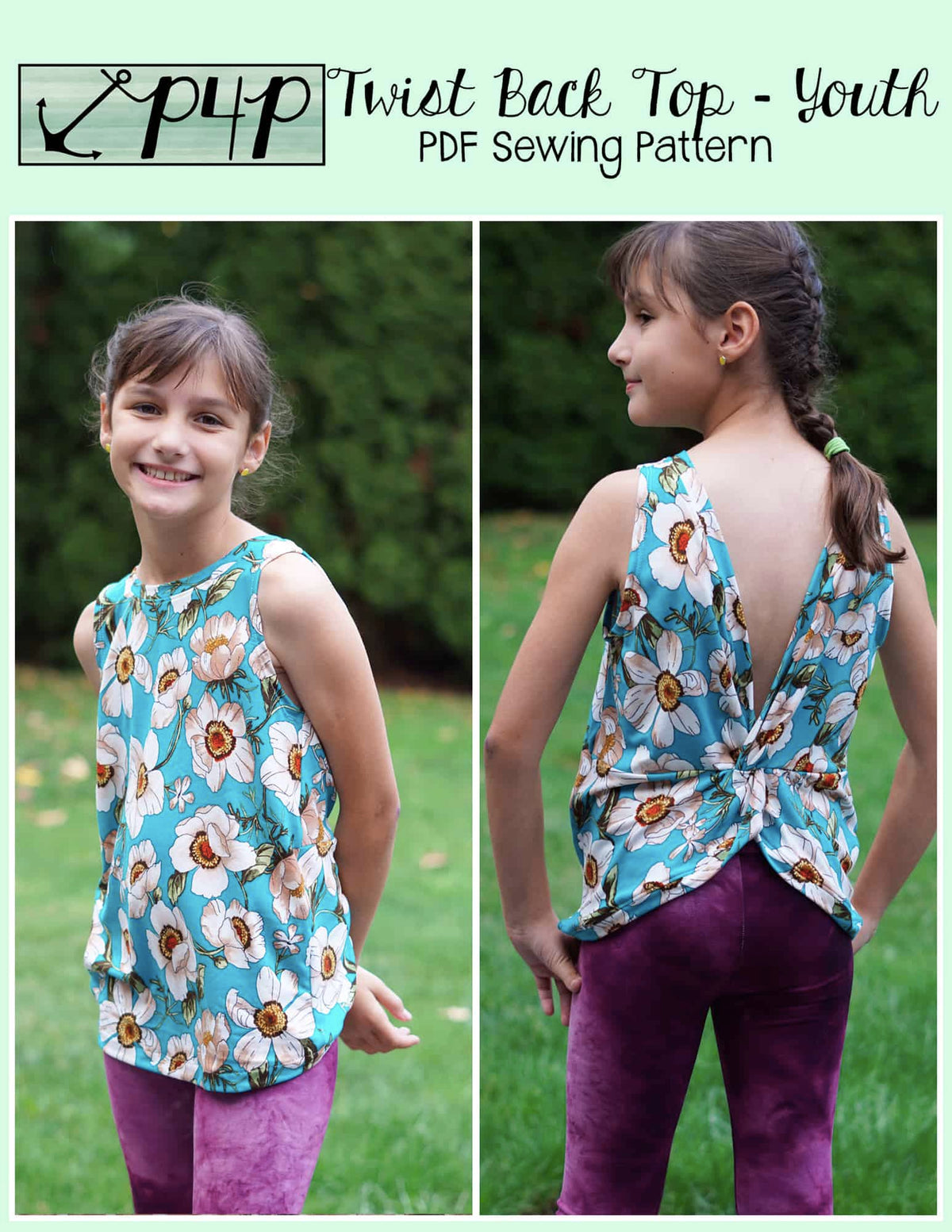 Twist Back Top- Youth