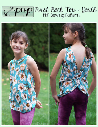 Twist Back Top- Youth