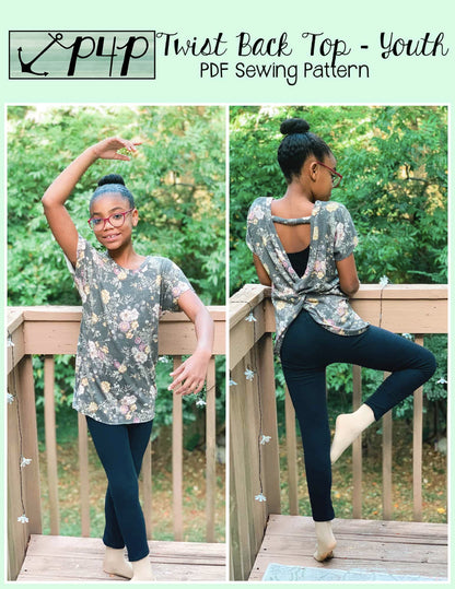 Twist Back Top- Youth