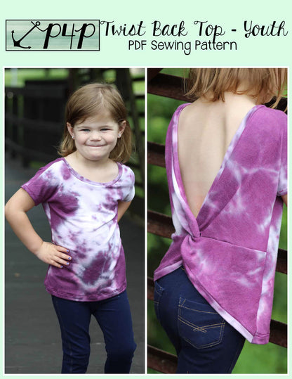 Twist Back Top- Youth
