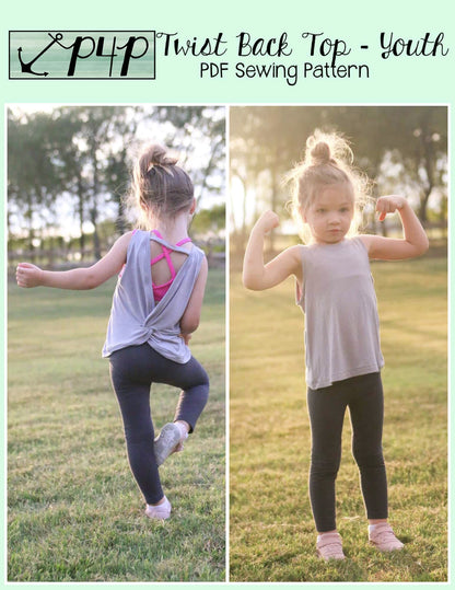 Twist Back Top- Youth