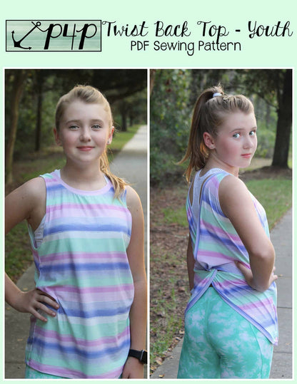 Twist Back Top- Youth