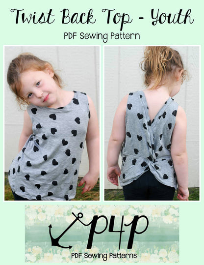 Twist Back Top- Youth
