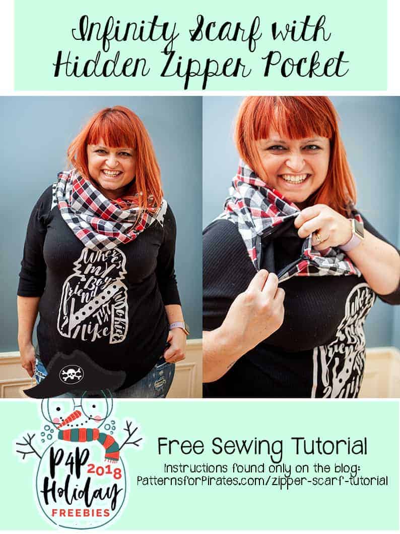 Free Hidden Pocket Infinity Scarf Tutorial