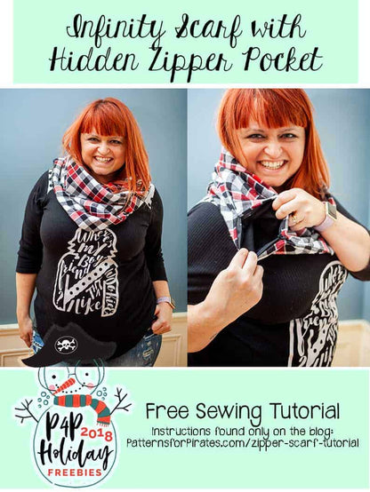 Free Hidden Pocket Infinity Scarf Tutorial